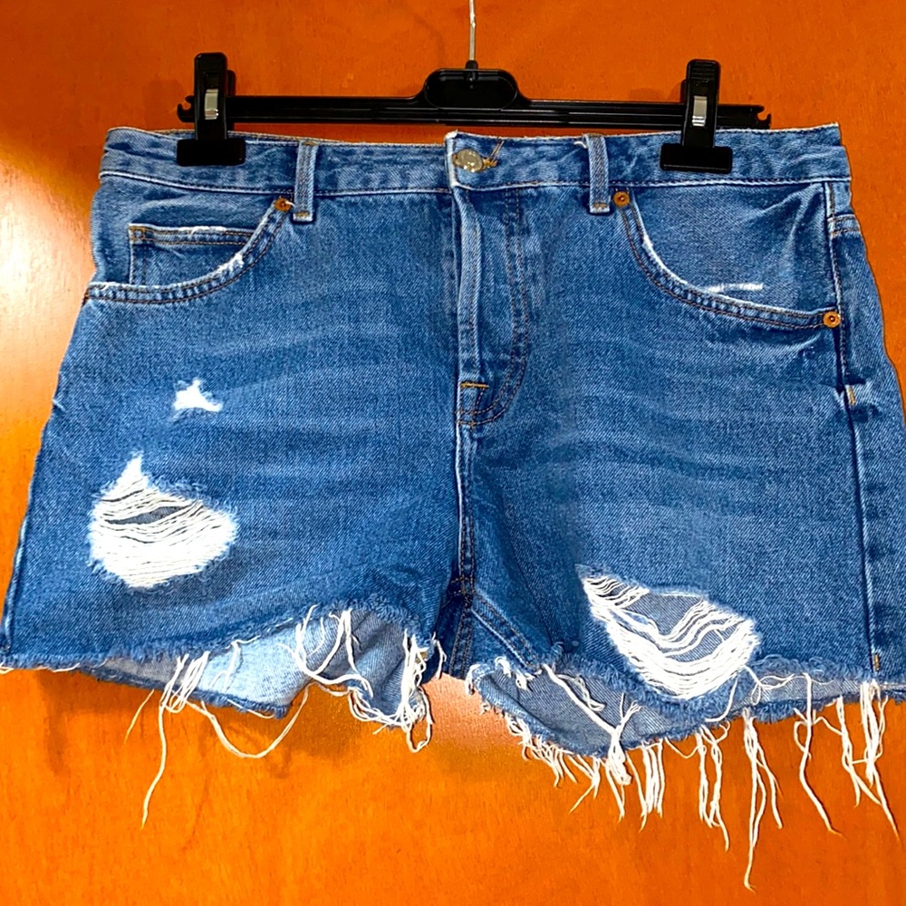 Distressed Jean Shorts